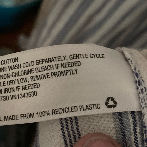 Striped cotton tunic/dress. Pockets! - Picture 5 of 7